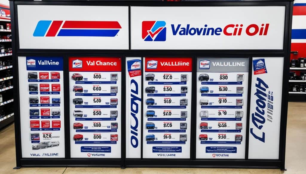 Valvoline oil change pricing