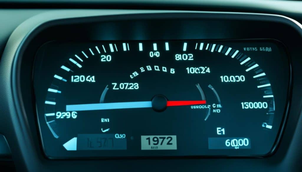 car's odometer reading